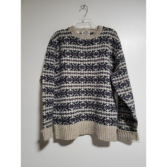 Vtg Cambridge Co. Classic British Rags Wool Knit Sweater 90s Looned In The US XL - Picture 2 of 8